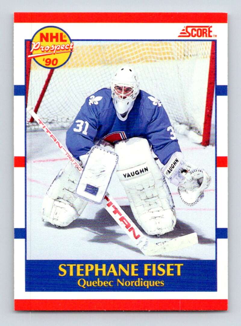 1990-91 Score Canadian Hockey #415 Stephane Fiset RC Rookie Quebec Nordiques Image 1