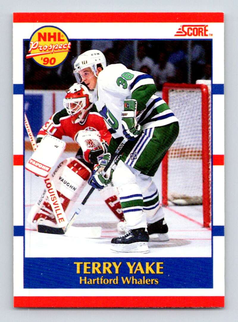 1990-91 Score Canadian Hockey #419 Terry Yake RC Rookie Hartford Whalers Image 1