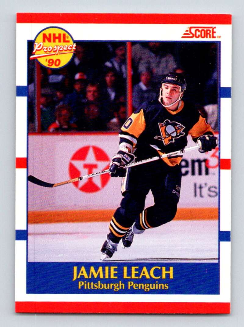1990-91 Score Canadian Hockey #420 Jamie Leach Pittsburgh Penguins Image 1