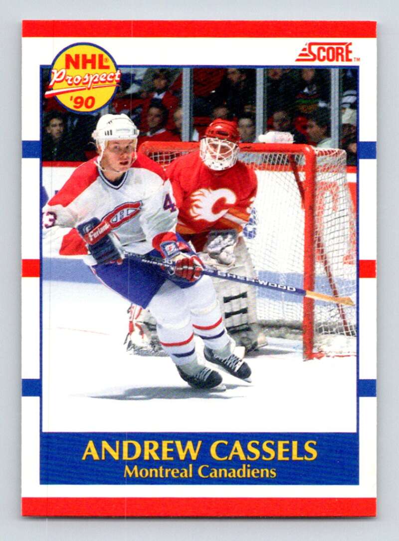 1990-91 Score Canadian Hockey #422 Andrew Cassels RC Rookie Montreal Canadiens Image 1