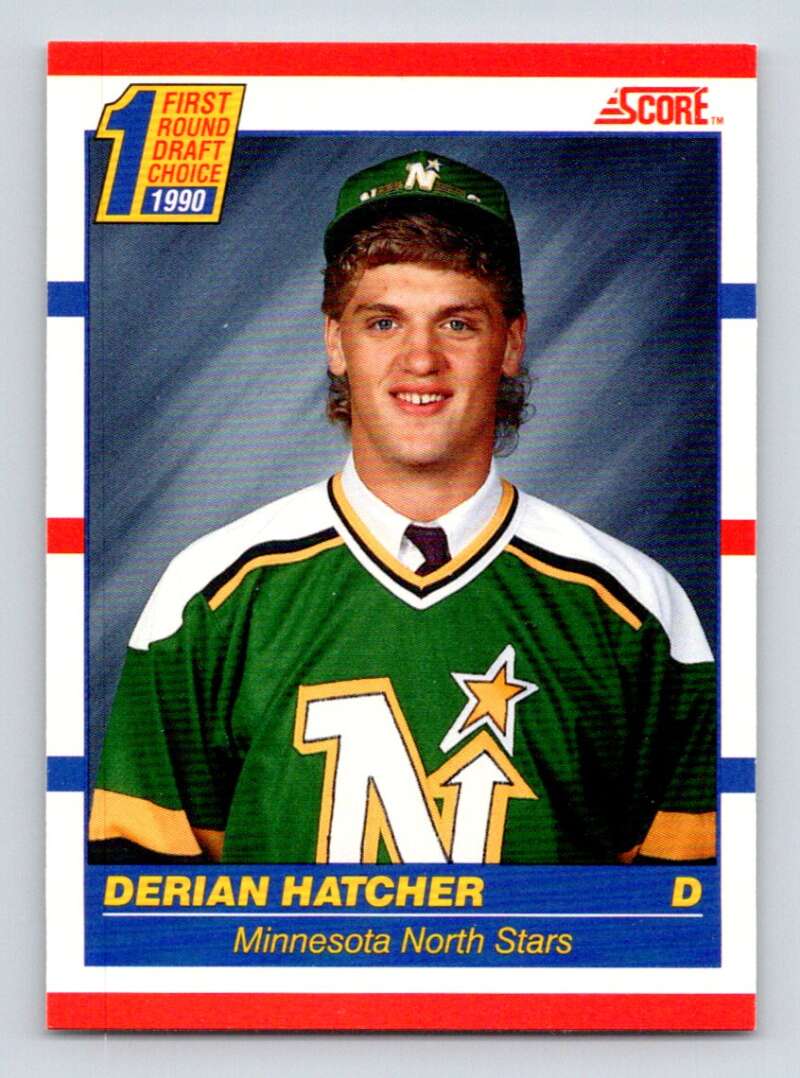 1990-91 Score Canadian Hockey #430 Derian Hatcher RC Rookie Minnesota North Stars Image 1