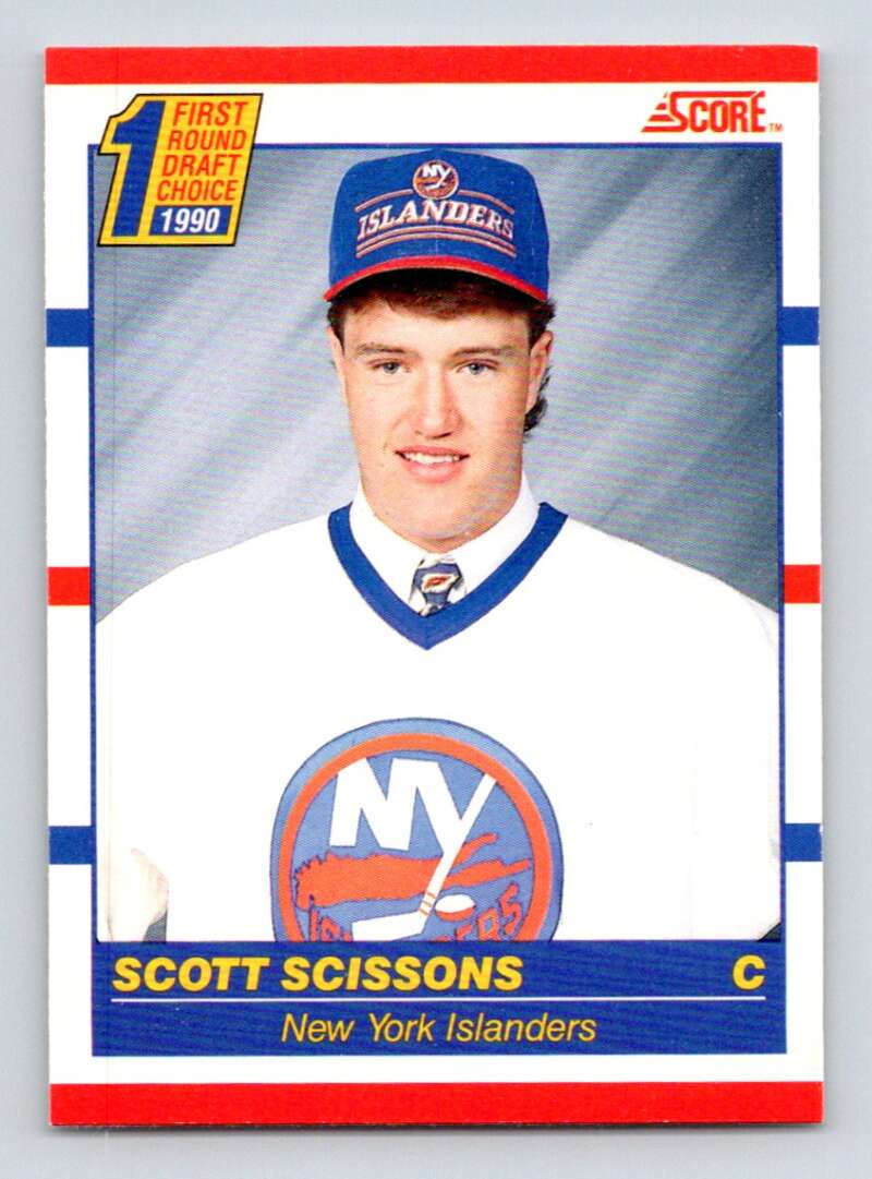 1990-91 Score Canadian Hockey #432 Scott Scissons RC Rookie New York Islanders Image 1