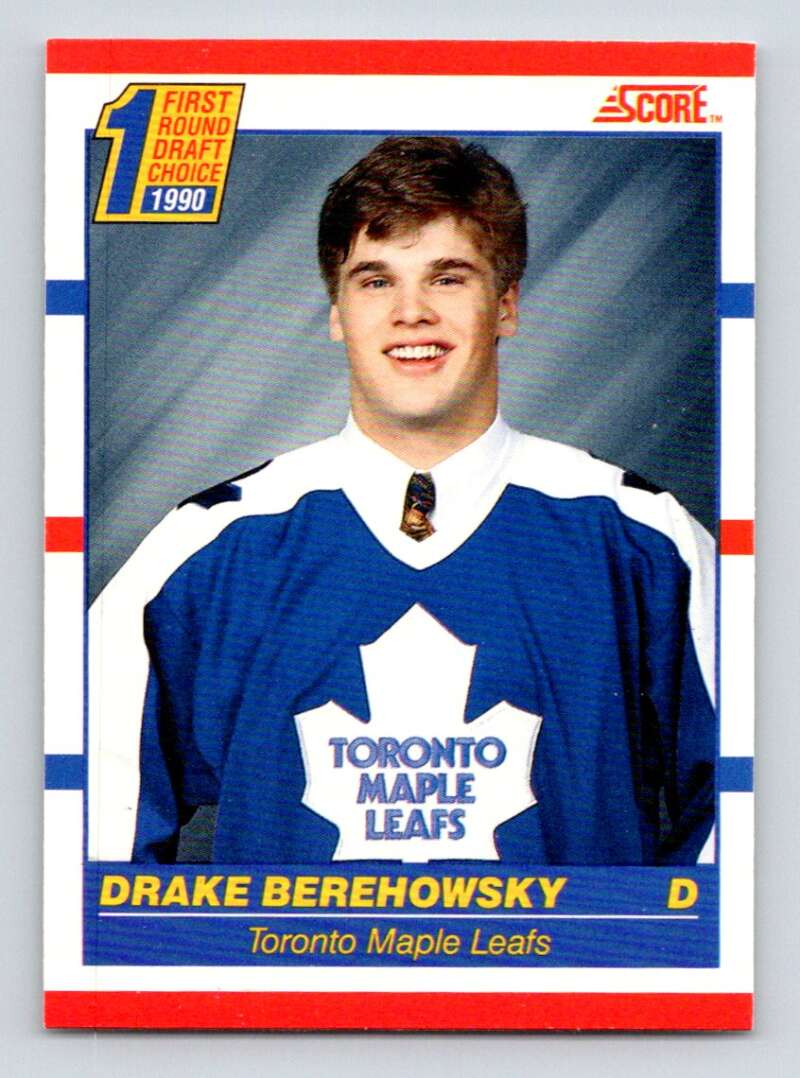 1990-91 Score Canadian Hockey #434 Drake Berehowsky RC Rookie Toronto Maple Leafs Image 1
