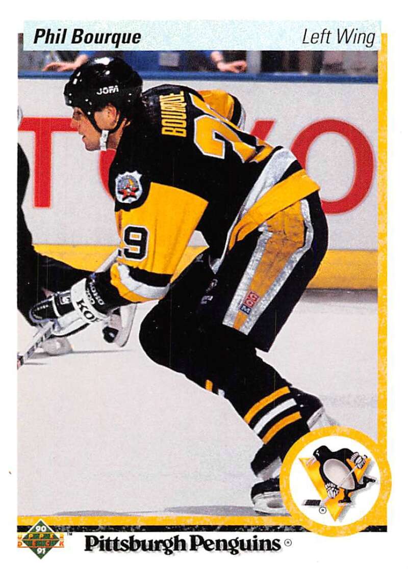 1990-91 Upper Deck Hockey #31 Phil Bourque Pittsburgh Penguins Image 1