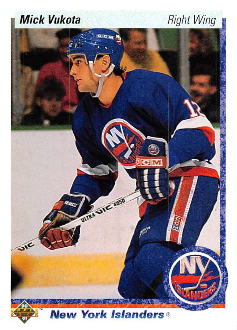 1990-91 Upper Deck Hockey #39 Mick Vukota New York Islanders Image 1