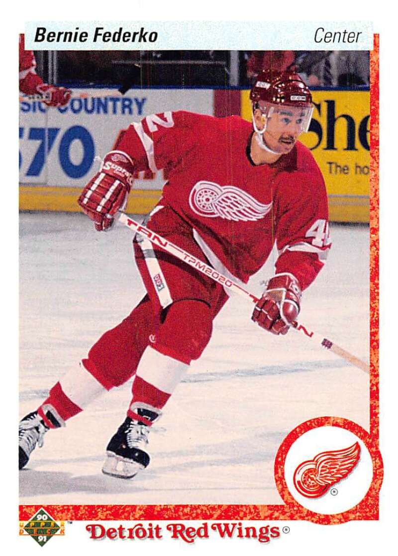 1990-91 Upper Deck Hockey #58 Bernie Federko Detroit Red Wings Image 1
