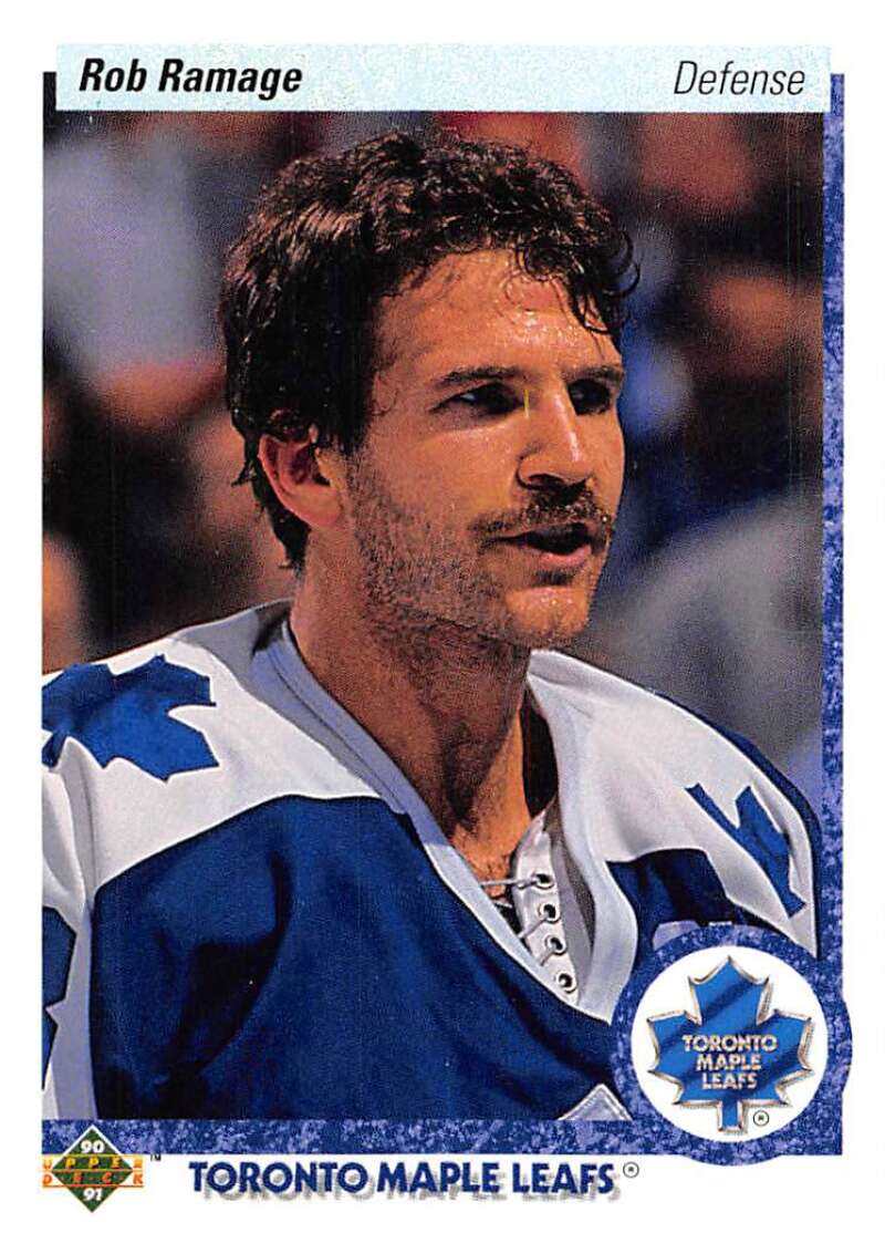1990-91 Upper Deck Hockey #62 Rob Ramage Toronto Maple Leafs Image 1