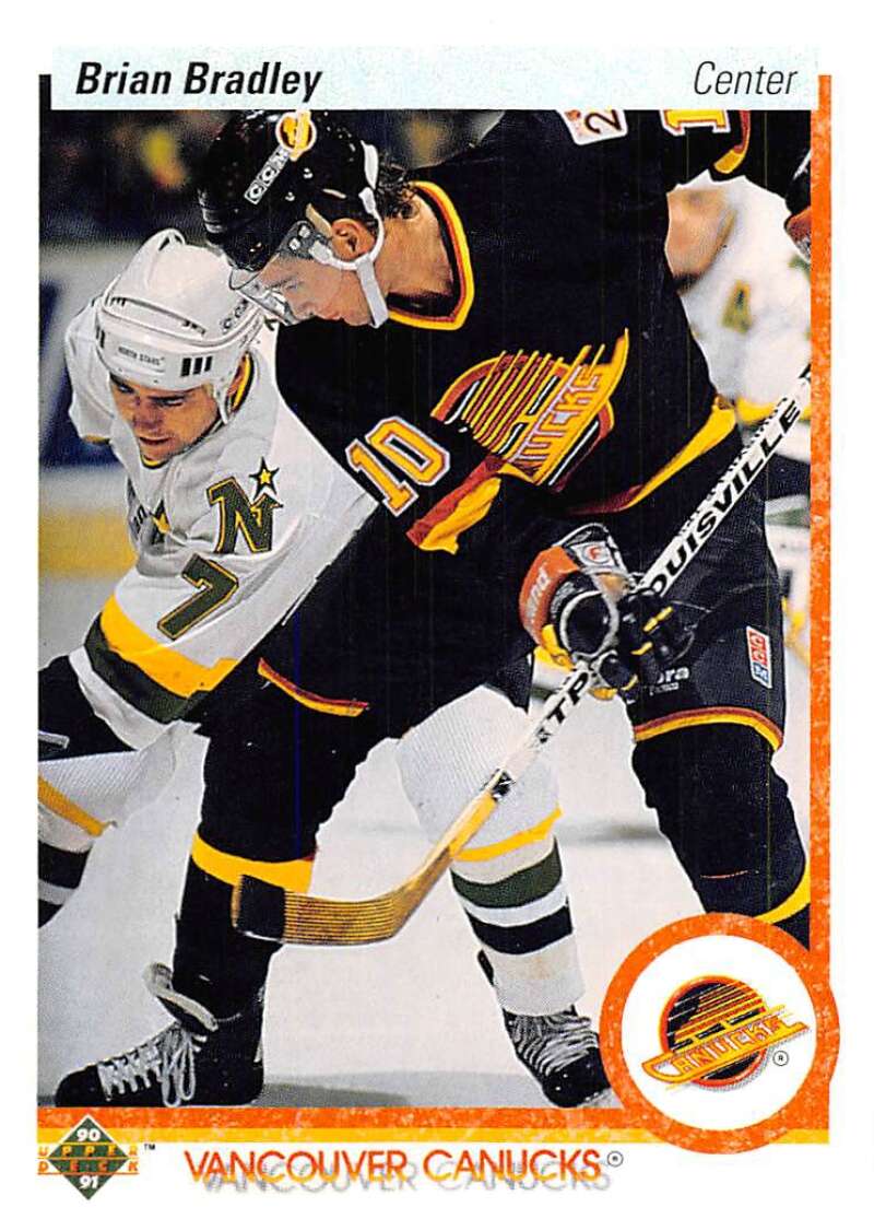 1990-91 Upper Deck Hockey #79 Brian Bradley Vancouver Canucks Image 1