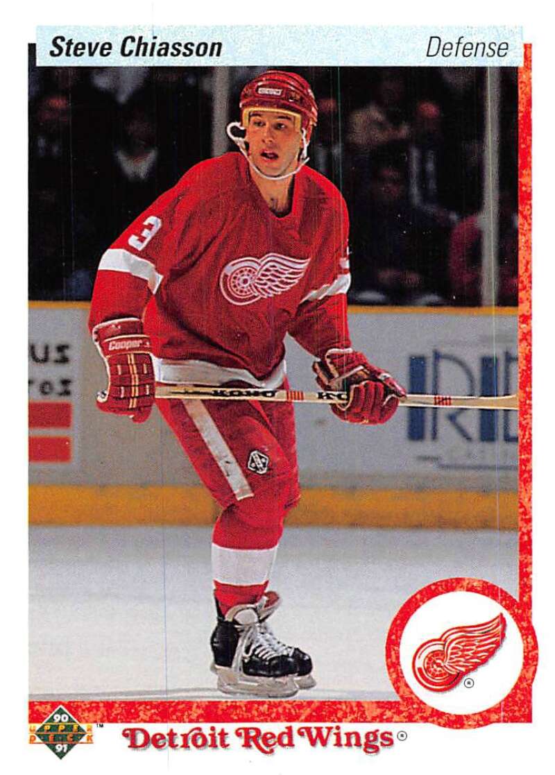 1990-91 Upper Deck Hockey #96 Steve Chiasson Detroit Red Wings Image 1