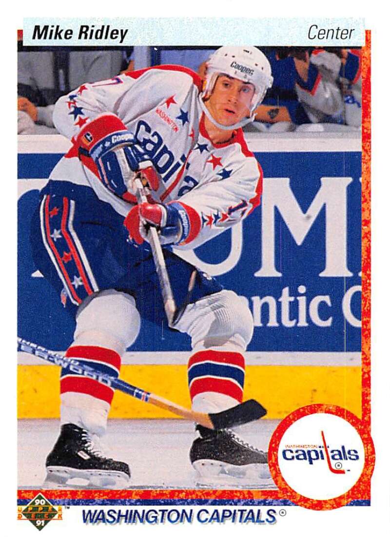 1990-91 Upper Deck Hockey #97 Mike Ridley Washington Capitals Image 1