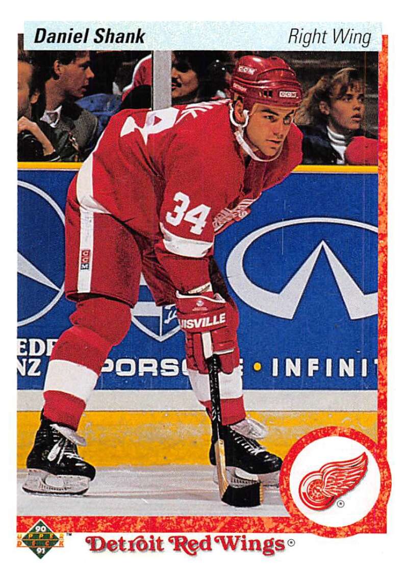 1990-91 Upper Deck Hockey #99 Daniel Shank Detroit Red Wings Image 1