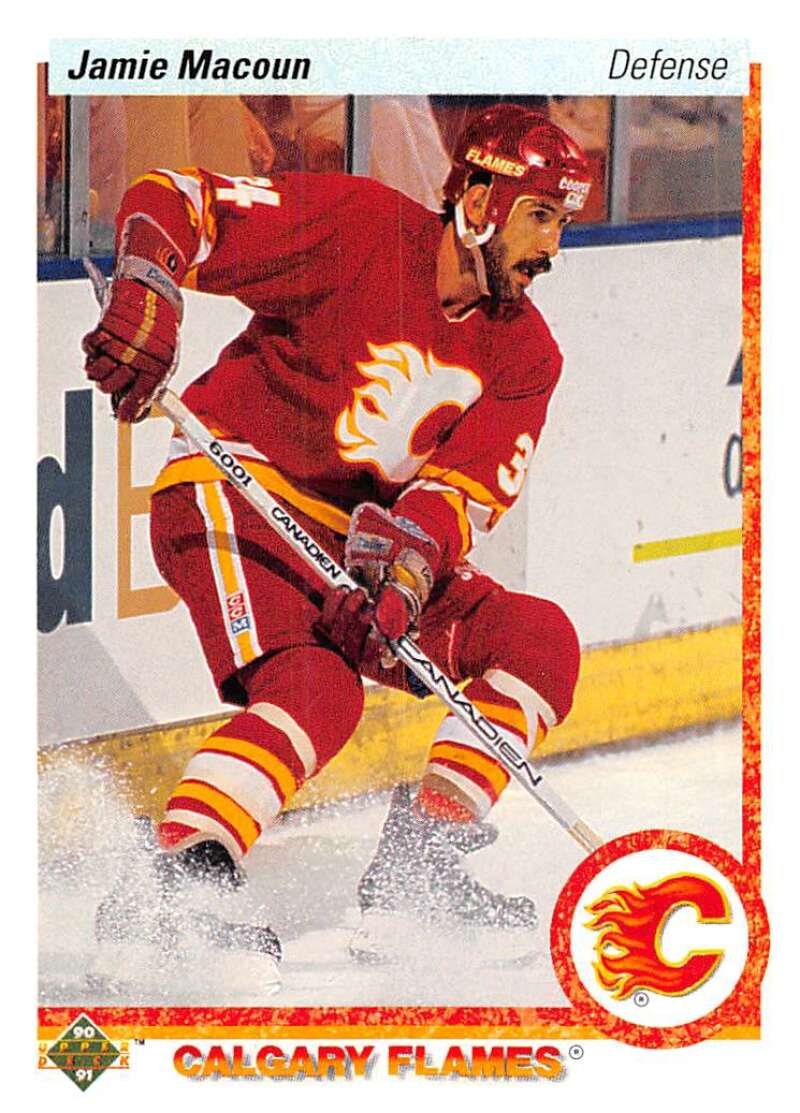 1990-91 Upper Deck Hockey #101 Jamie Macoun Calgary Flames Image 1
