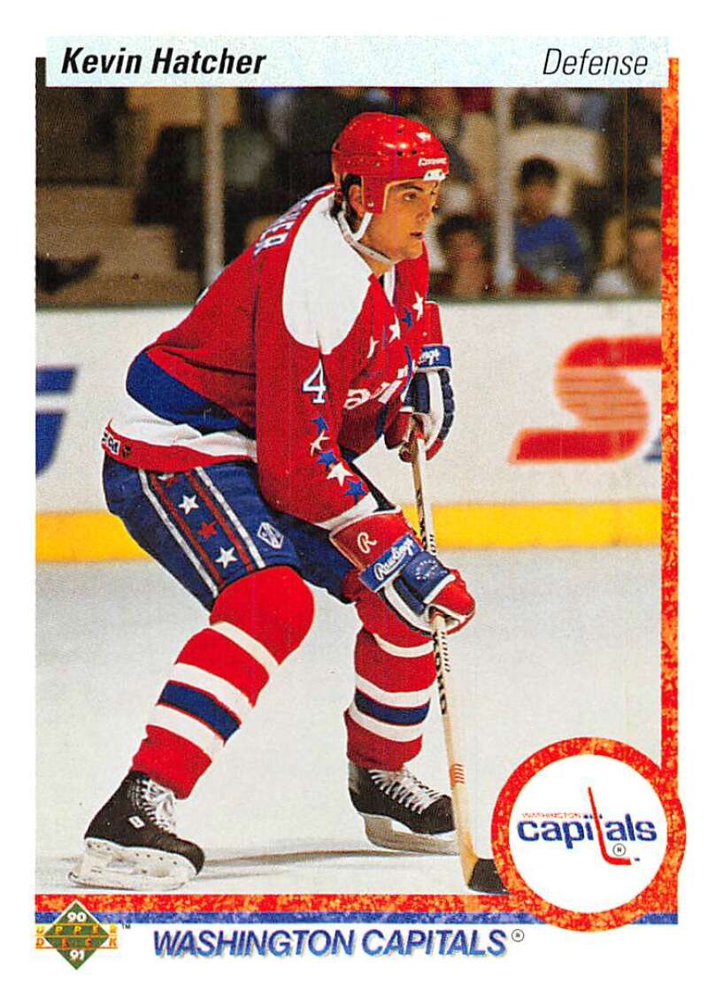 1990-91 Upper Deck Hockey #109 Kevin Hatcher Washington Capitals Image 1