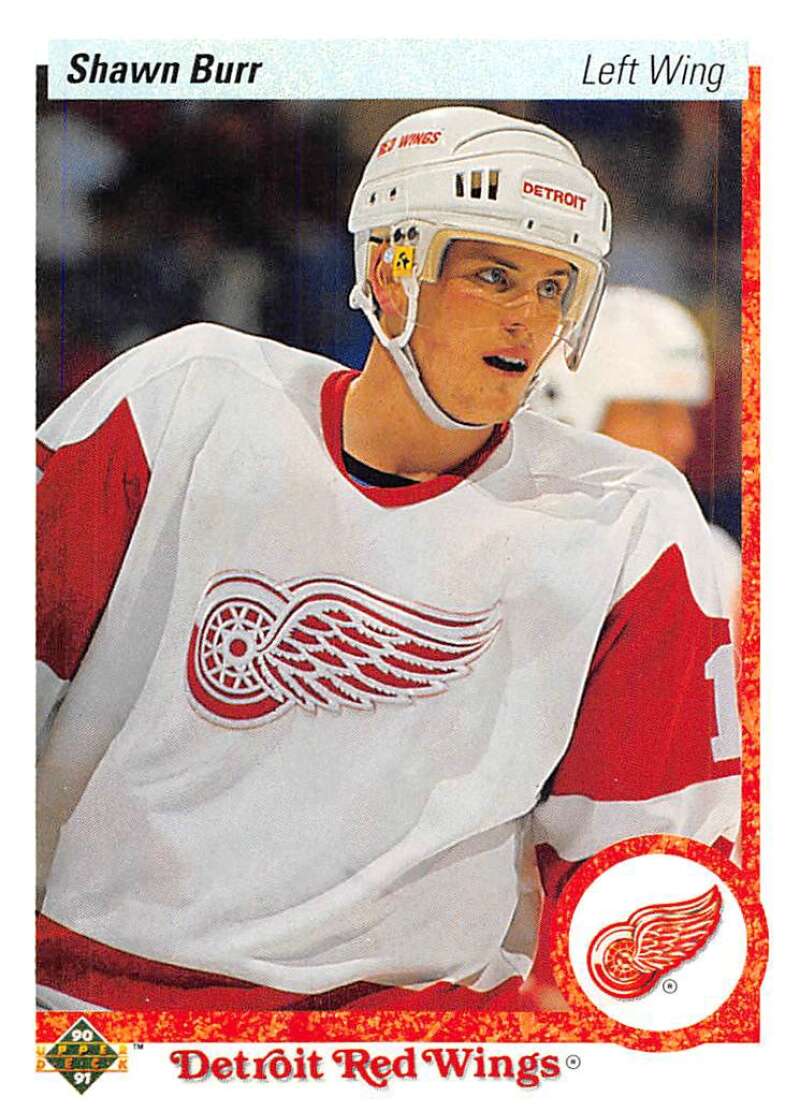 1990-91 Upper Deck Hockey #111 Shawn Burr Detroit Red Wings Image 1