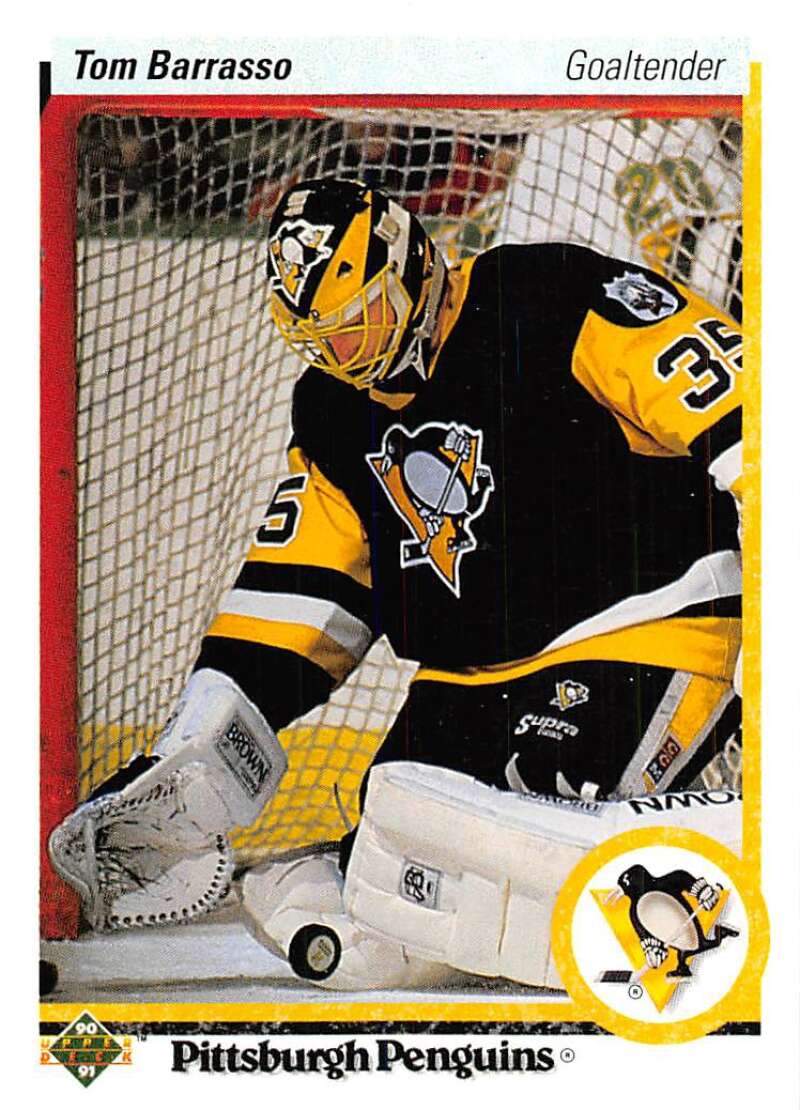 1990-91 Upper Deck Hockey #121 Tom Barrasso Pittsburgh Penguins Image 1