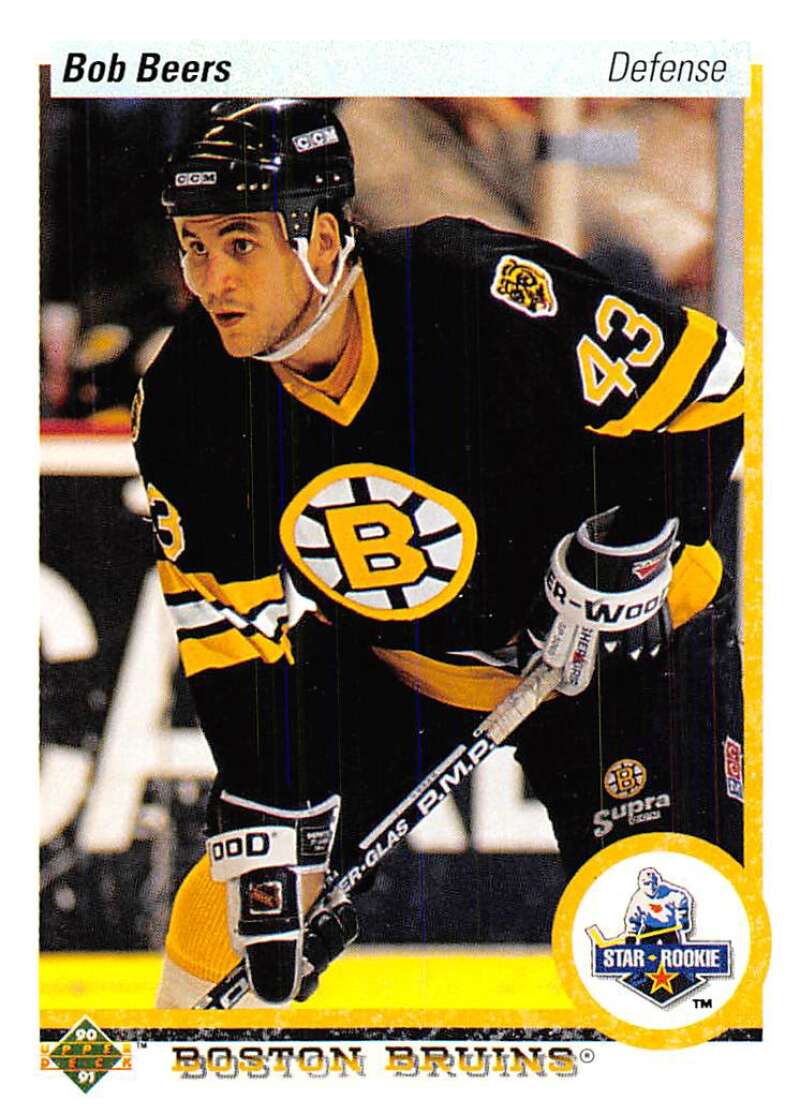 1990-91 Upper Deck Hockey #125 Bob Beers RC Rookie Image 1