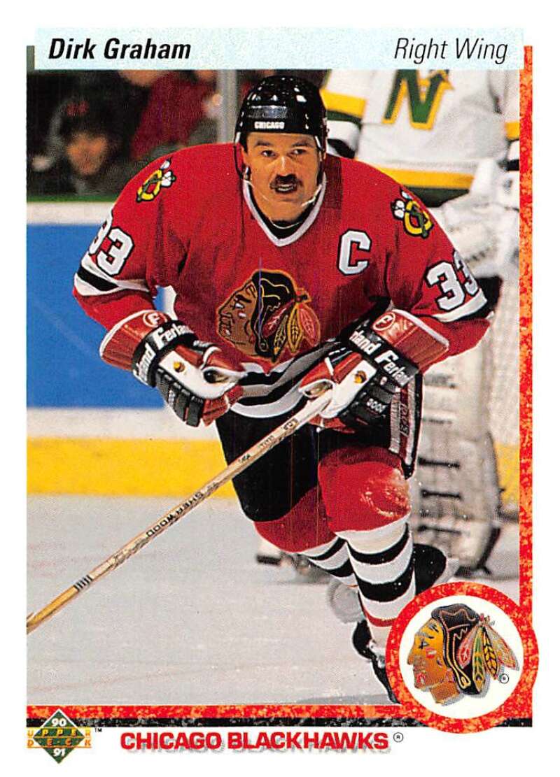 1990-91 Upper Deck Hockey #131 Dirk Graham Chicago Blackhawks Image 1