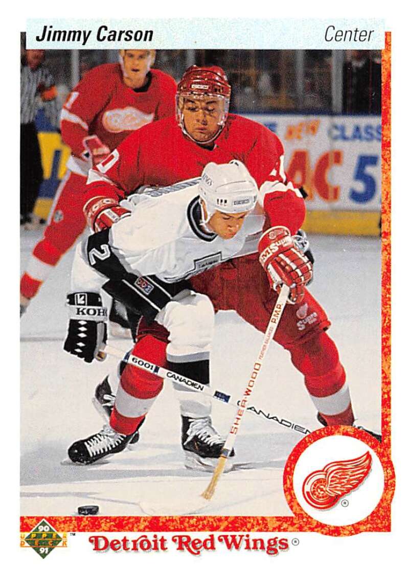 1990-91 Upper Deck Hockey #132 Jimmy Carson Detroit Red Wings Image 1