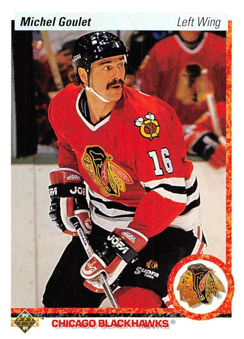1990-91 Upper Deck Hockey #133 Michel Goulet Chicago Blackhawks Image 1