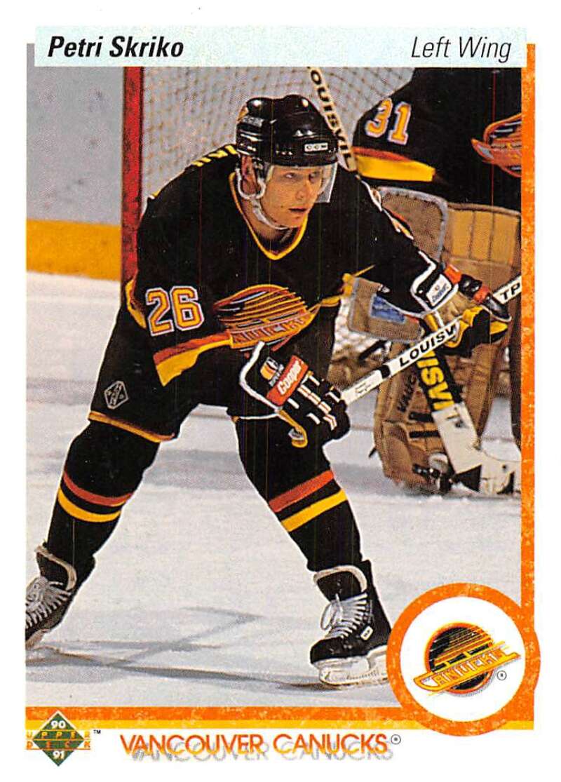 1990-91 Upper Deck Hockey #147 Petri Skriko Vancouver Canucks Image 1