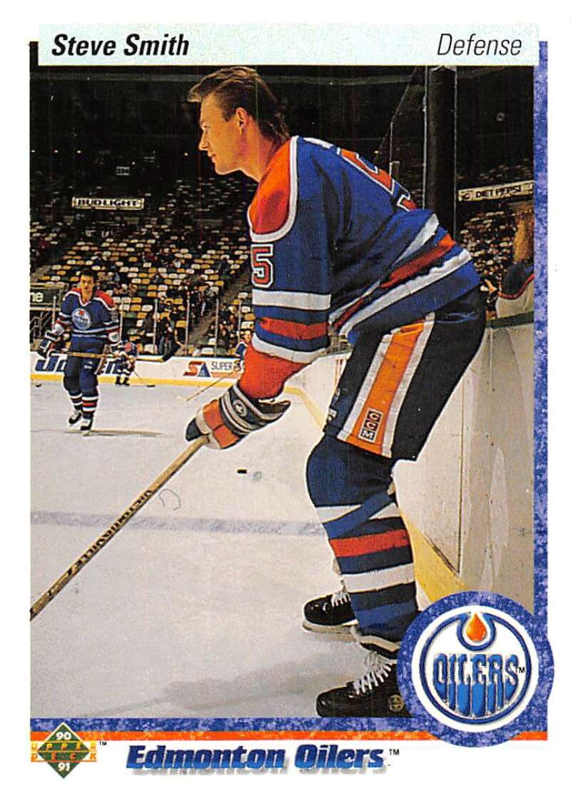 1990-91 Upper Deck Hockey #148 Steve Smith Edmonton Oilers Image 1