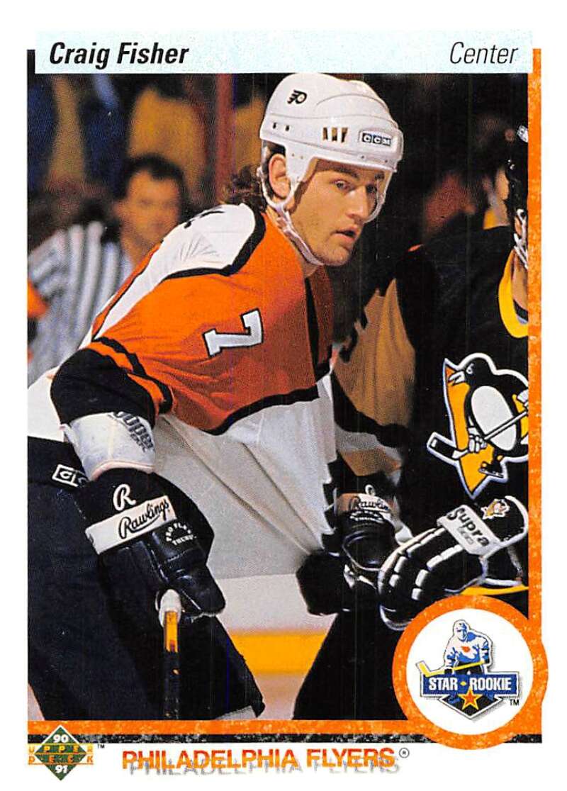 1990-91 Upper Deck Hockey #155 Craig Fisher Philadelphia Flyers Image 1