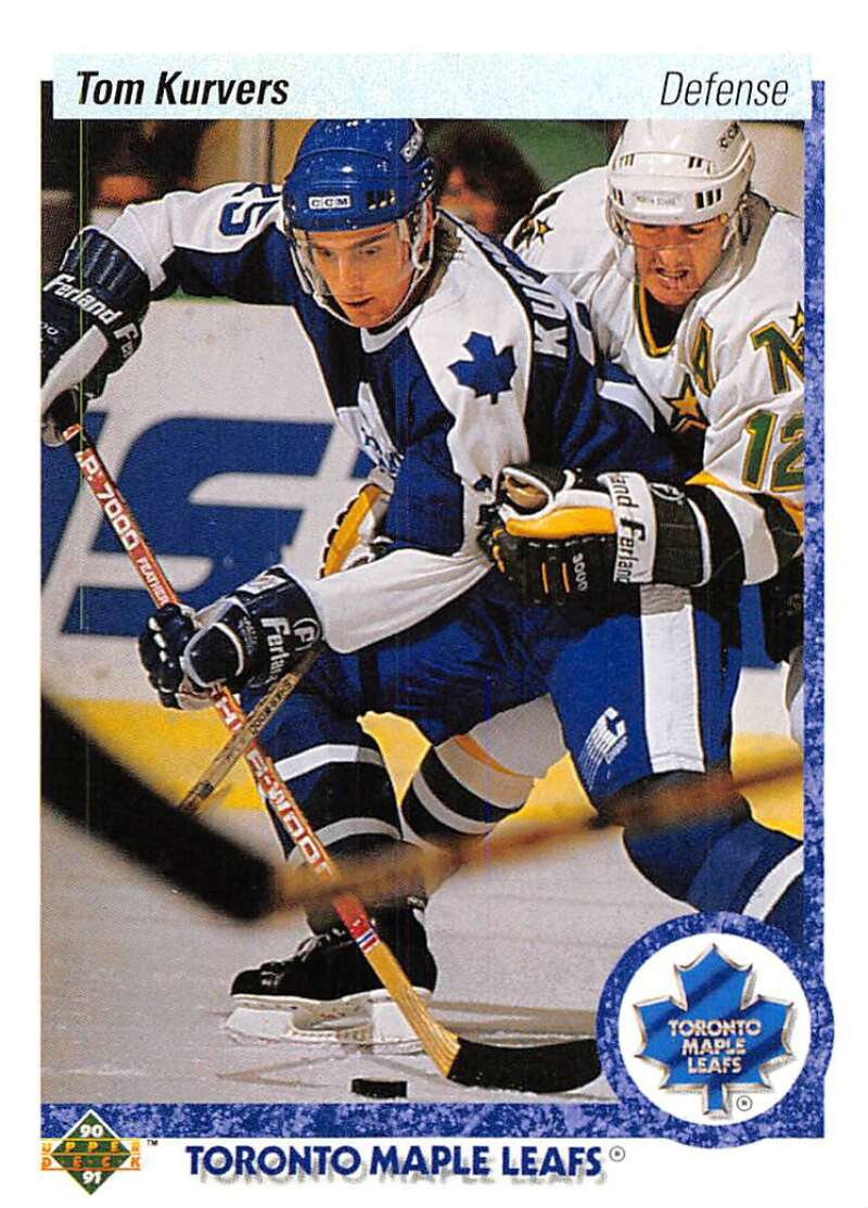 1990-91 Upper Deck Hockey #160 Tom Kurvers Toronto Maple Leafs Image 1