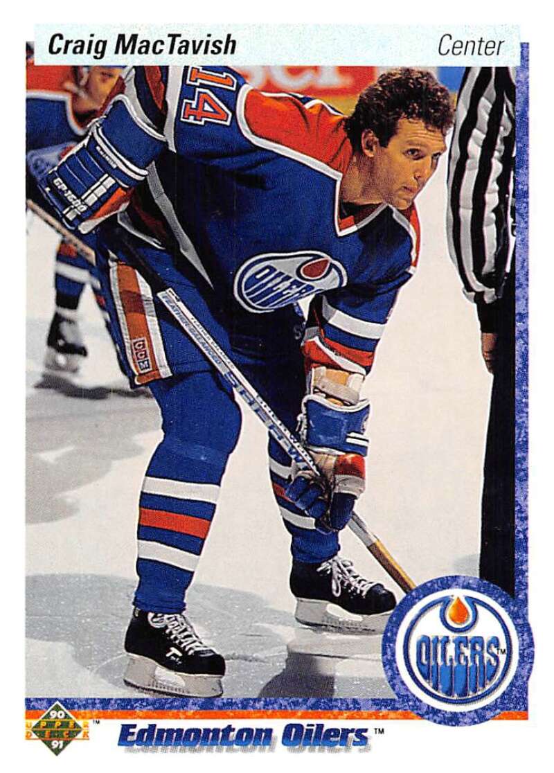 1990-91 Upper Deck Hockey #169 Craig MacTavish Edmonton Oilers Image 1