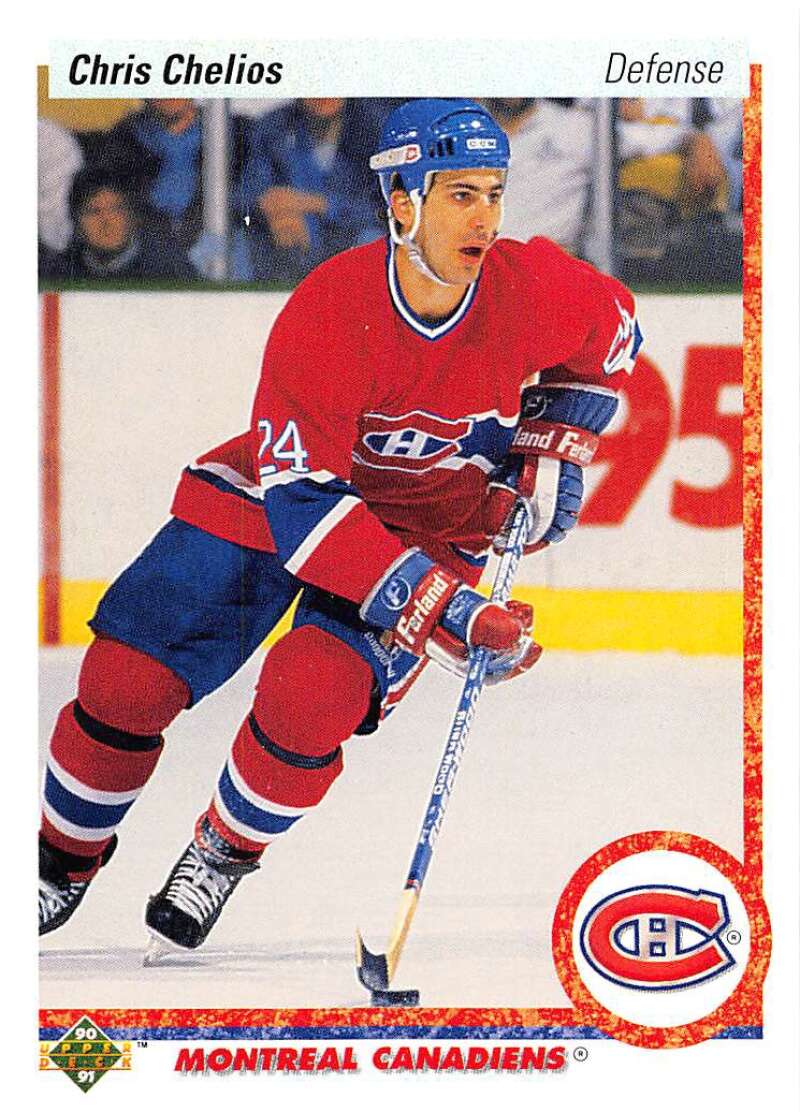1990-91 Upper Deck Hockey #174 Chris Chelios Montreal Canadiens Image 1