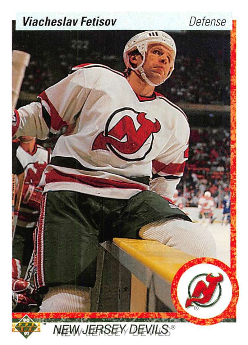1990-91 Upper Deck Hockey #176 Slava Fetisov RC Rookie New Jersey Devils Image 1