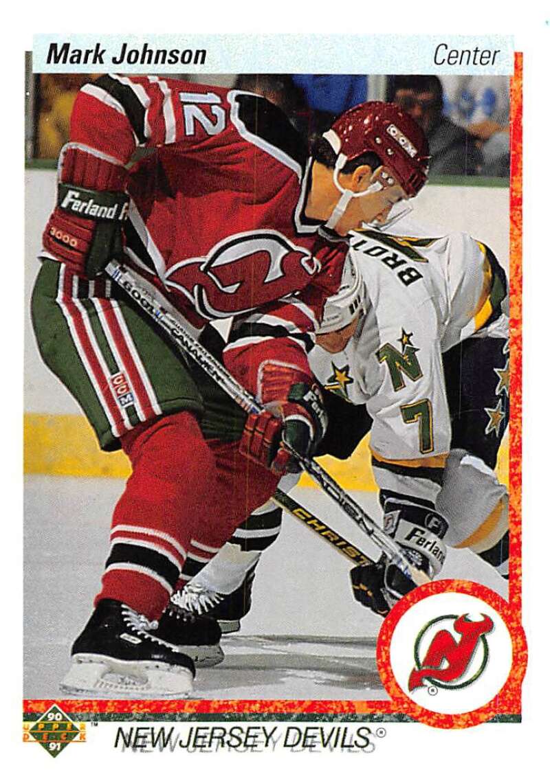 1990-91 Upper Deck Hockey #180 Mark Johnson New Jersey Devils Image 1