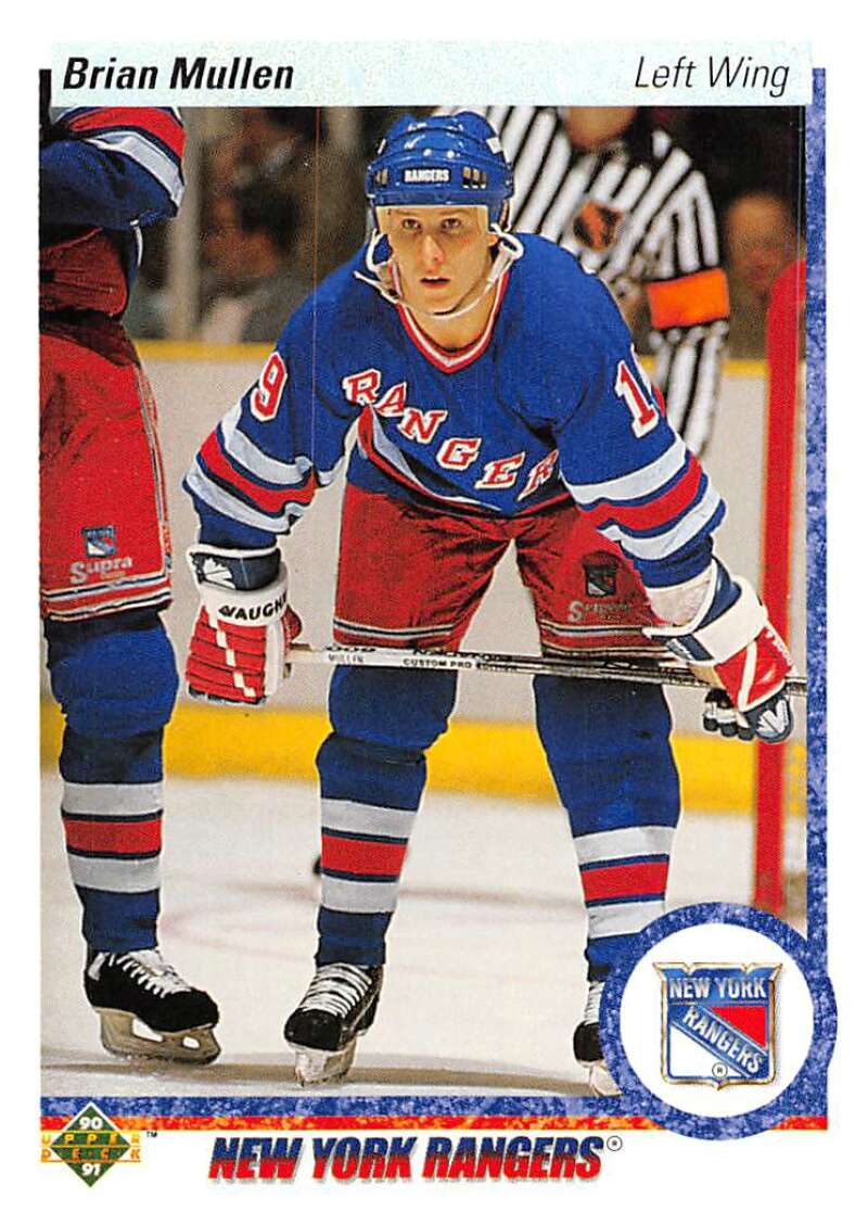 1990-91 Upper Deck Hockey #182 Brian Mullen New York Rangers Image 1