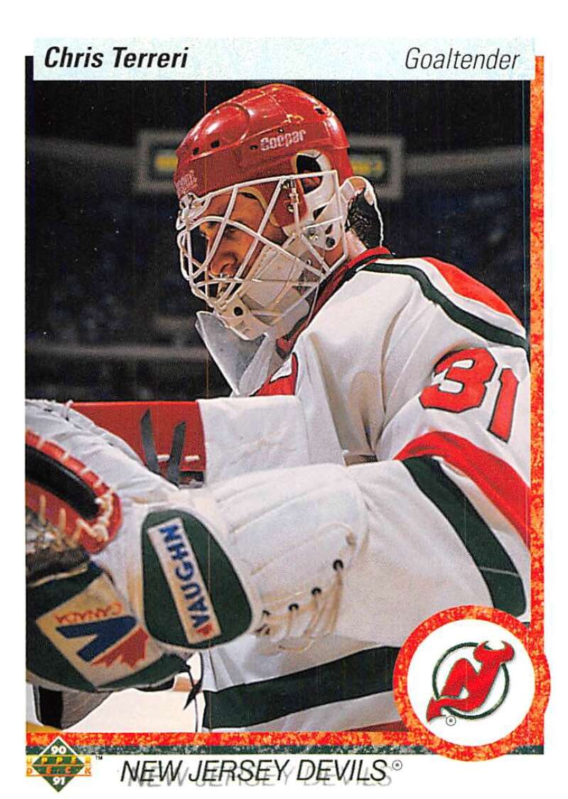 1990-91 Upper Deck Hockey #183 Chris Terreri RC Rookie New Jersey Devils Image 1