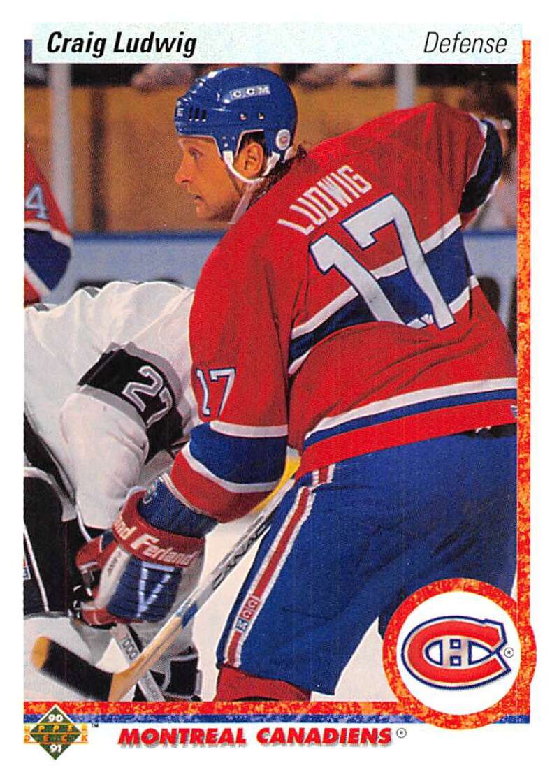 1990-91 Upper Deck Hockey #186 Craig Ludwig Image 1