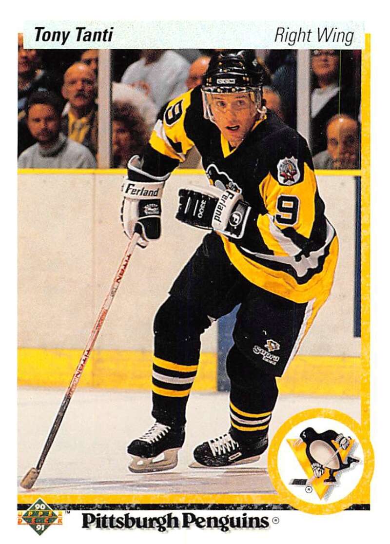 1990-91 Upper Deck Hockey #197 Tony Tanti Pittsburgh Penguins Image 1