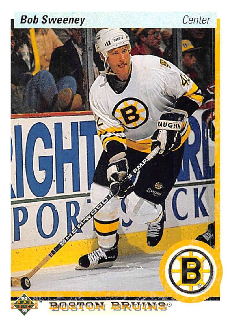 1990-91 Upper Deck Hockey #198 Bob Sweeney Boston Bruins Image 1