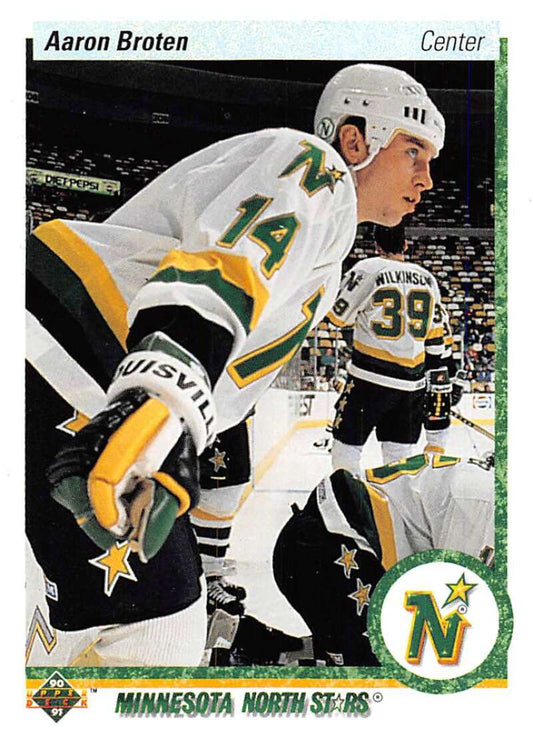 1990-91 Upper Deck Hockey  #210 Aaron Broten   Image 1