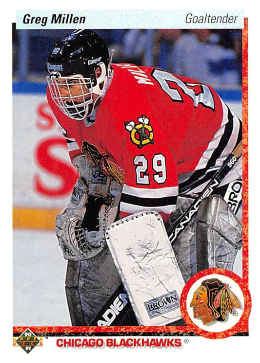 1990-91 Upper Deck Hockey  #213 Greg Millen  Chicago Blackhawks  Image 1