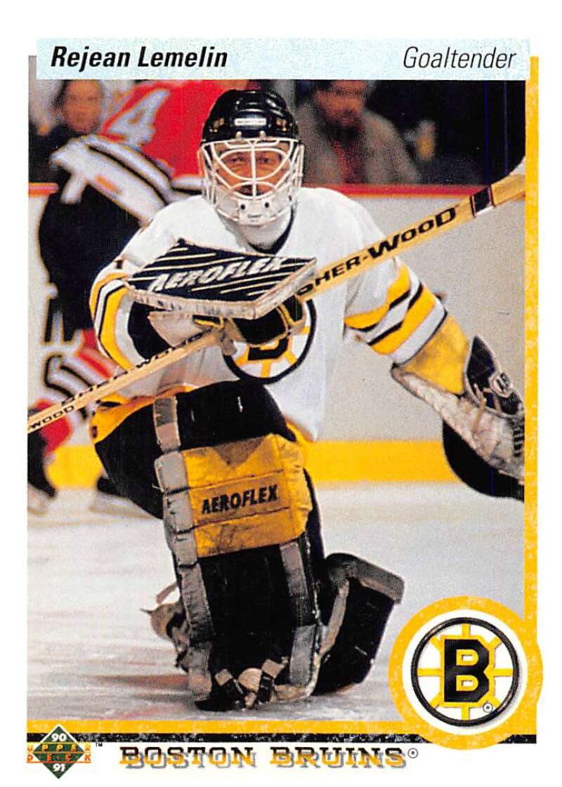 1990-91 Upper Deck Hockey #215 Rejean Lemelin Image 1