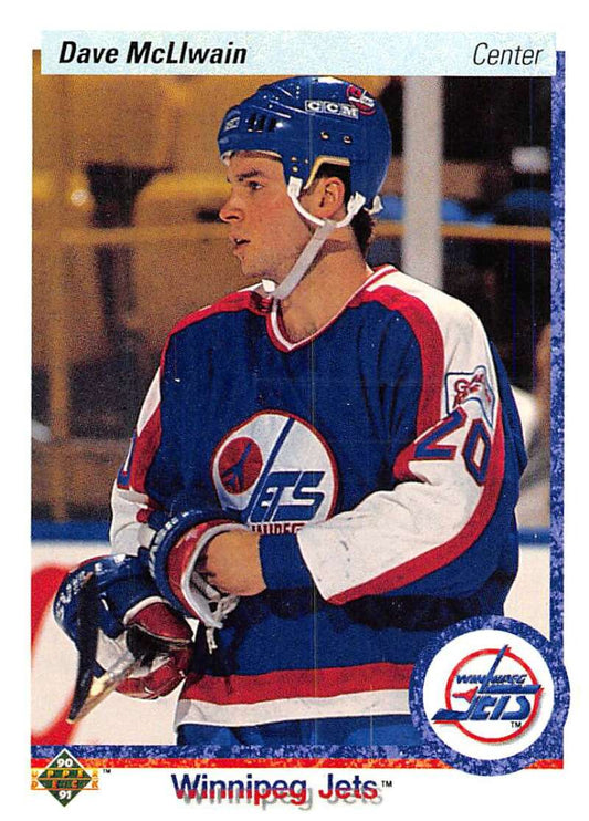 1990-91 Upper Deck Hockey  #216 Dave McLlwain  Winnipeg Jets  Image 1