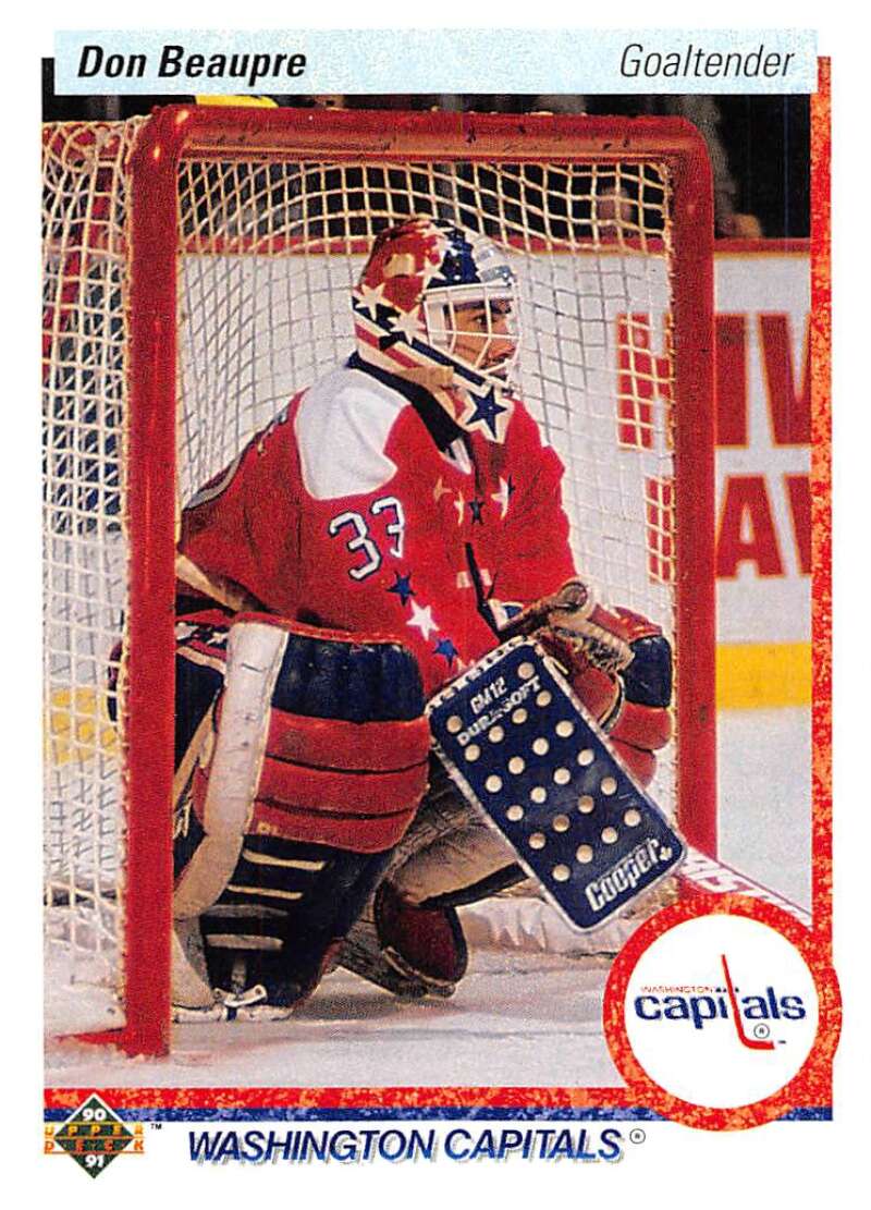 1990-91 Upper Deck Hockey #217 Don Beaupre Washington Capitals Image 1