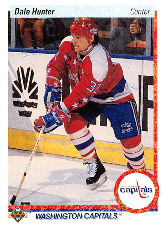1990-91 Upper Deck Hockey  #219 Dale Hunter  Washington Capitals  Image 1