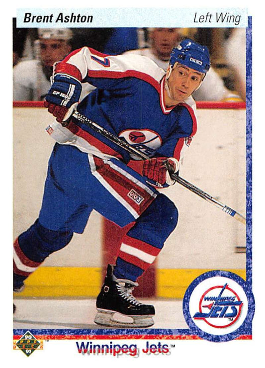 1990-91 Upper Deck Hockey  #220 Brent Ashton  Winnipeg Jets  Image 1