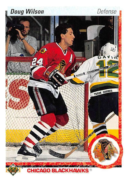 1990-91 Upper Deck Hockey  #223 Doug Wilson  Chicago Blackhawks  Image 1