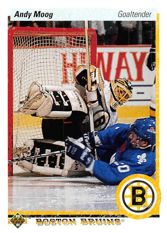 1990-91 Upper Deck Hockey  #232 Andy Moog  Boston Bruins  Image 1