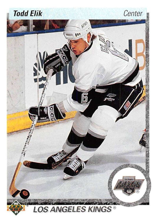1990-91 Upper Deck Hockey  #233 Todd Elik  RC Rookie Los Angeles Kings  Image 1