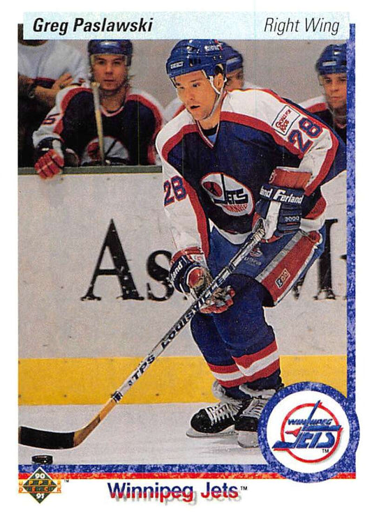 1990-91 Upper Deck Hockey  #239 Greg Paslawski  Winnipeg Jets  Image 1