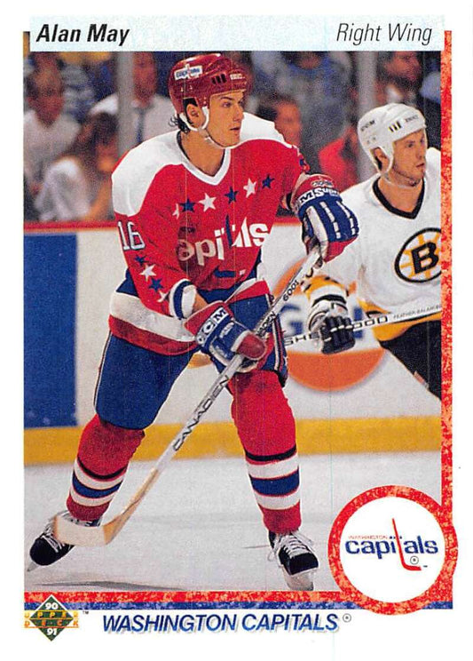 1990-91 Upper Deck Hockey  #240 Alan May  Washington Capitals  Image 1
