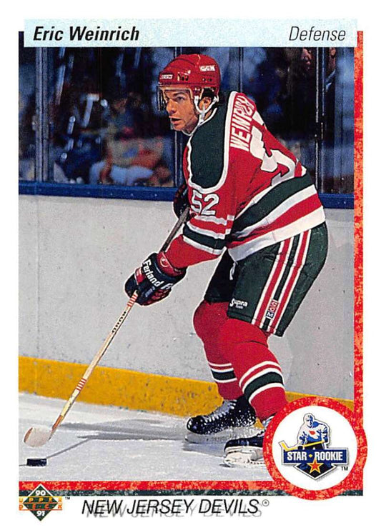 1990-91 Upper Deck Hockey  #245 Eric Weinrich  RC Rookie New Jersey Devils  Image 1