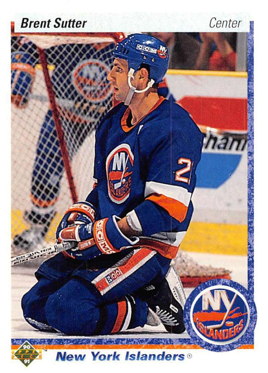 1990-91 Upper Deck Hockey  #249 Brent Sutter  New York Islanders  Image 1